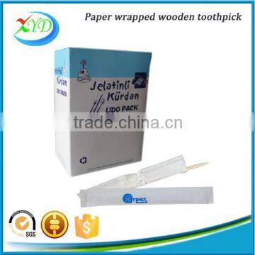 3 Sides Sealed Paper Wrapped Wooden Toothpick in China Factory photo-6