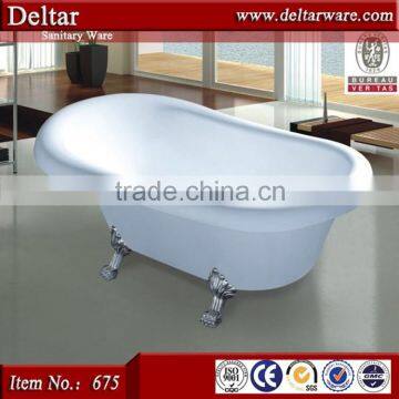 Sanitary Ware Bathtub Price, Claw Foot Coffee Color Bathtub Indoor Bath Tub, Acylic Royal Bathtub