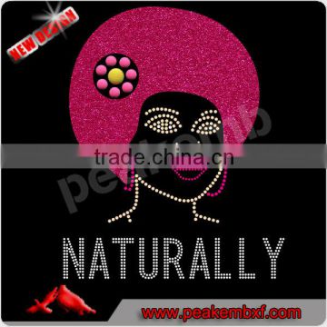 Bling Afro Girl AKA Rhinestone Transfer for T shirts