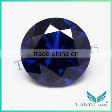 Free Sample Round Brilliant Cut Loose 114# Blue Wholesale Nano Rough Synthetic Spinel