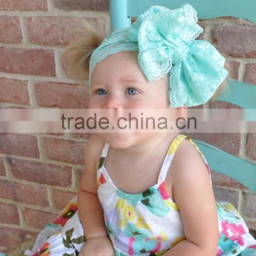 Lovely mixed color lace bowknot headband, flower lace headband baby headband Alibaba 2016