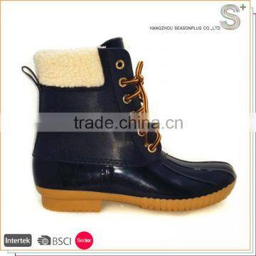 Best Selling OEM fashionable rubber duck boots for girls ladies women