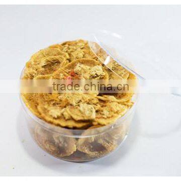 Crispy Shrimp Chip With Flossy Pork & Shrimp Flossy