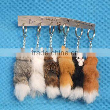 realistic sculpture animal with fur keychain accessories