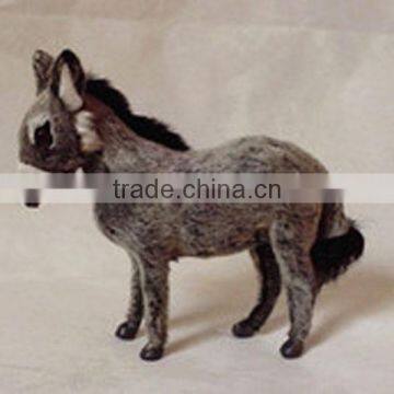 Cute Donkey Garden Decor Furry Donkey Craft Made Goat Fur