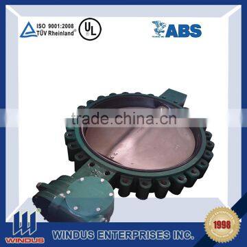 DN1250 PN61 cylindrical gear drive butterfly valve