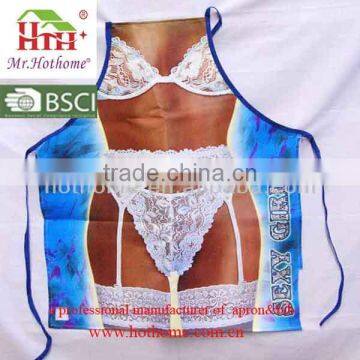 Factory Direct Sale Funny Colorful Sublimation Printing Polyester Naked Sexy Audlt Cooking Apron Patterns photo-6