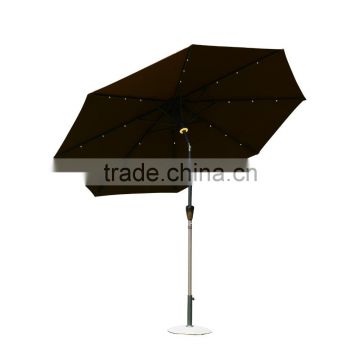 9' Solar LED Market Patio Umbrella w/Bluetooth