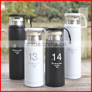 350ml/500ml Stainless Steel Vacuum Cup Transparent Lid 1314 Lovers Creative Bottles OEM Welcome photo-4