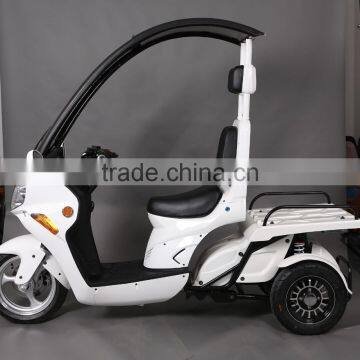 Three Wheel Electric Tricycle Roof Scooter for Delivery With Tilting Mechanism photo-3