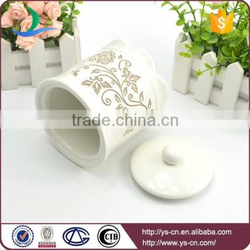 Fancy Modern White Ceramic Canister for Tea/sugar/coffer photo-5