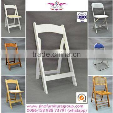 sinofur wooden padded folding chair