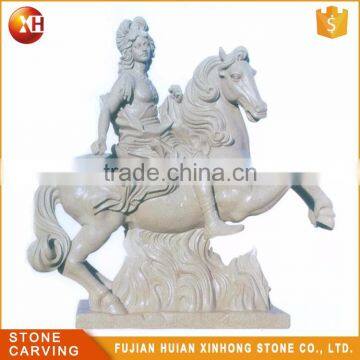 Piazza Marble Valiant Woman With Horse Statue