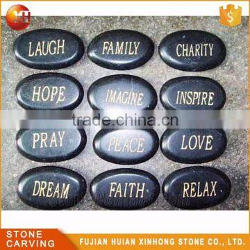 Wholesale Souvenir Carve Word Decoration Granite Cobble photo-3