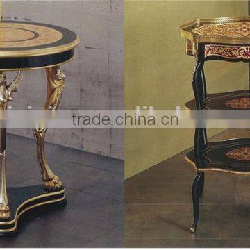 Italy Brilliant Crystal Decorated Side Table/Lamp Table, Attrative Ebony Wood Veneer Side Table/Lamp Table With Leather Detials photo-3