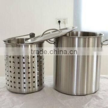 200L Industrial Stainless Steel Stock Pot With Steamer