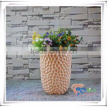 Hand Carved Furniture Orange Floor Vase Flower Pot photo-3