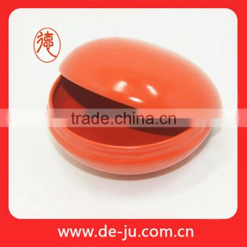 Orange container seperately cover cheap metal tin box round