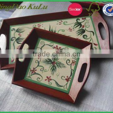 cheap price pine wood paint wooden tray for food