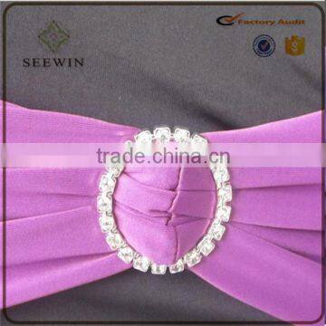 2016 Wholesale Spandex Chair Cover Bands With Round Buckle Spandex Chair Sash for Wedding photo-3