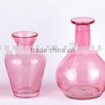 colored glass vase for home decoration