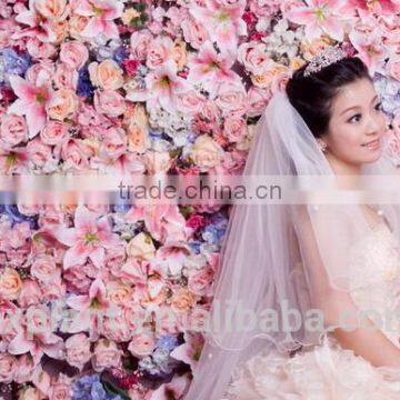 Wedding decoration silk flowers wall