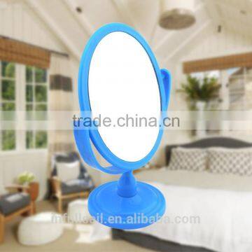Plastic Colourful Double Oval Magnifying Cosmetic/ Table Mirror photo-2
