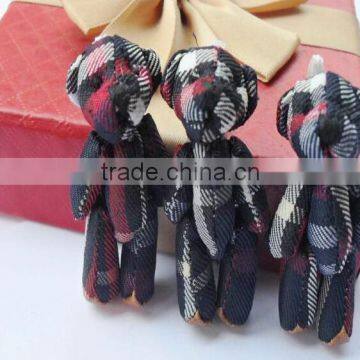 Plaid Cloth Doll Bear Joint DIY Tactic Lattice Bear DIY Handmade Plush Toys photo-2