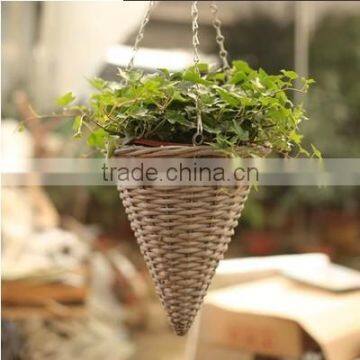 Wicker China Home Decor Flower Hanging Basket photo-2
