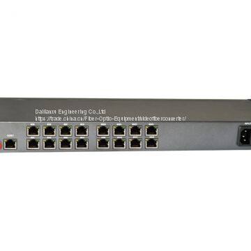 16channels 10/100M/1000M Fiber Ethernet Switch with one 1000M uplink Ethernet port and 1000M fiber port