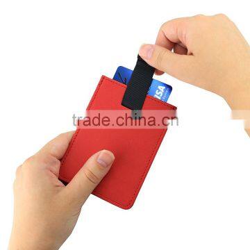 Color Customized Men's 100% Leather Slim Flip Wallet With Money Clip and Pull Tab photo-2