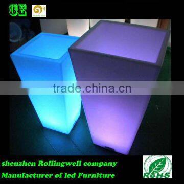 LED large garden flower pots blue /led plastic large flower pot stands designs led plastic flower pots manufacturers