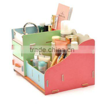 DIY Panda Wooden Storage Box Desktop Wooden Cosmetics Organizer Folding Cosmetic Organizer photo-5