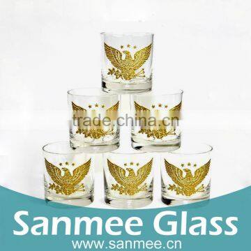 New Product Golden Eagle Decal Old Fashioned Glass Drinking Glass