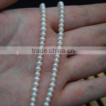 newly 3mm white freshwater pearl strand