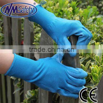 NMSAFETY 13 Gauge pu Coated Palm Women Colorful Garden Gloves photo-5