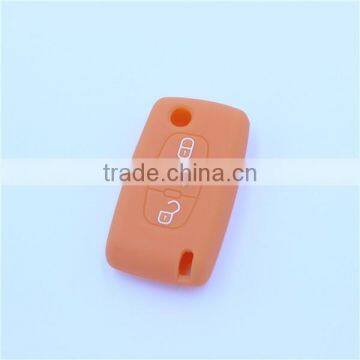 Car Silicone Remote Key Fob Cover For Peugeot 107 207 307 407 308 607 Citroen C1 C2 C3 C4 C5 C6 C8 3 Button Car Styling photo-3