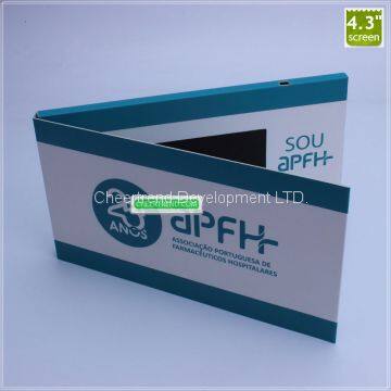 High quality 4.3″ lcd video post card,video flyer,video brochure,video mailer,video greeting card