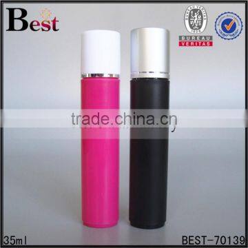 Cosmetic Fragrance Black 35ml Plastic Perfume Bottle Roll on Silver Aluminum Outer Cover Stainless Steel Roller photo-5
