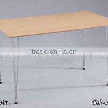 Metal Leg Glass Table Modern Dining Room Set photo-5