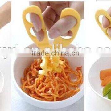 New Fashion Safty Baby Food Scissors High Quality Food Cutting Scissor Plastic Food Masher photo-3