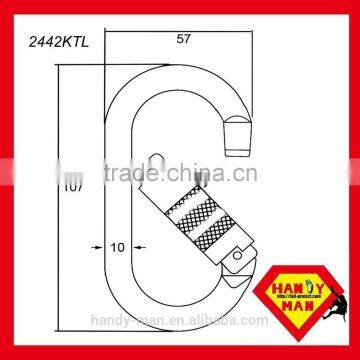 2442KSG Screw Lock 25kN Galvanized Steel Oval Carabiner photo-4
