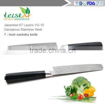 2017 New Technology 7 Inch Santoku Knife Japan Damascus VG10 Steel 67 Layer With Micarta Handle