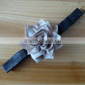 Korean Girl Flower Headbands With Satin Ribbons photo-2