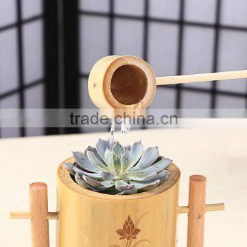 Nature Bamboo Flower Vases Bamboo Poles Material With Spoon