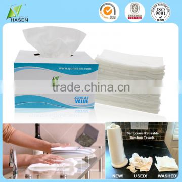 super strong disposable non-woven bamboo fiber cleaning wipe