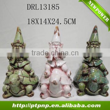 cute dwarf ceramic and animal Decoration for home and garden