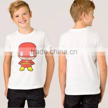 American apparel fashion t shirt white soft cotton summer wear printing smart boys t shirt for kids wholesale