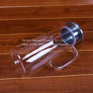 Big Volume Glass Bottle Glass Jug Glass Decanter With Memtal Cap for Kitchen Resturant and Hotel photo-5
