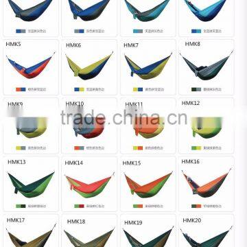 Factory Wholesale Lightweight folding nylon outdoor camping hammock,portable parachute hammock